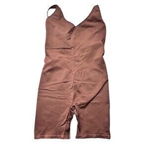 PINK Victoria's Secret Active Seamless Bodusuit One Piece M Brown Romper Shorts